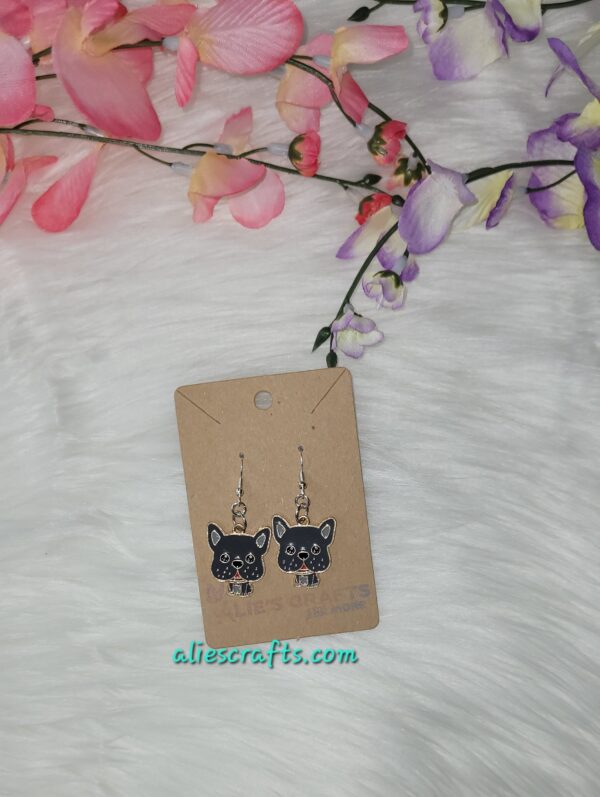Dog charm earrings