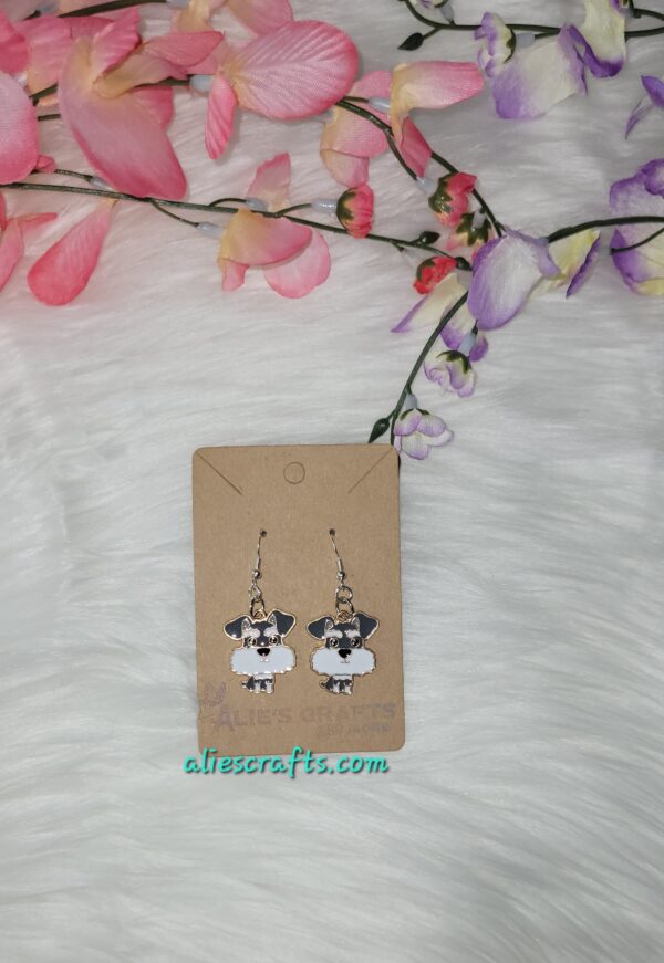 Dog charm earrings - Image 2