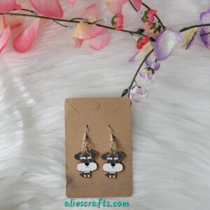 Dog charm earrings