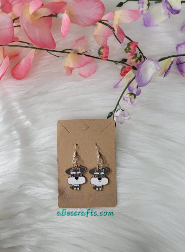 Dog charm earrings