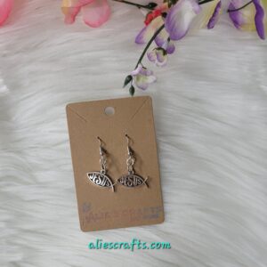 Jesus fish charm earrings