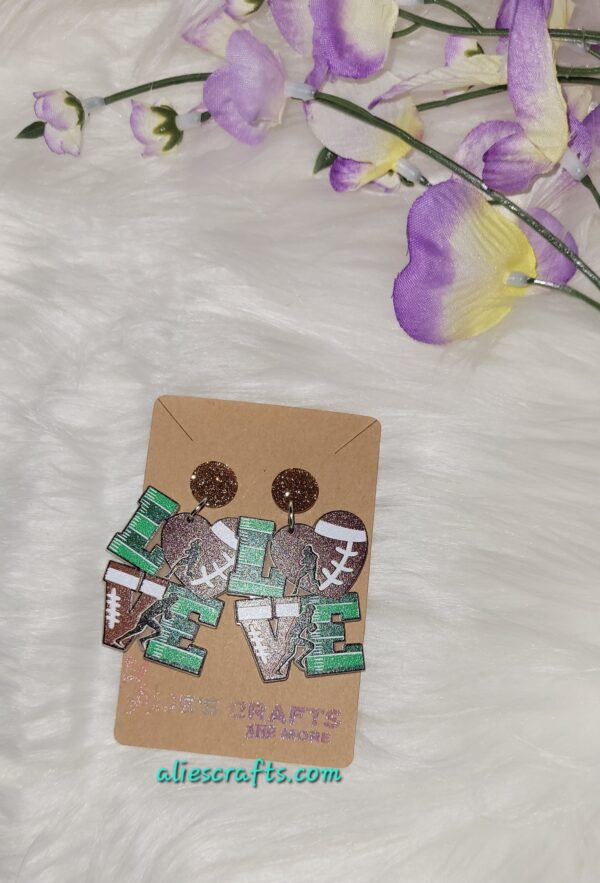 Love football earrings - Image 3