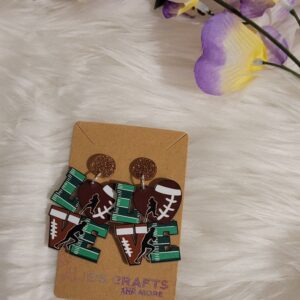 Love football earrings