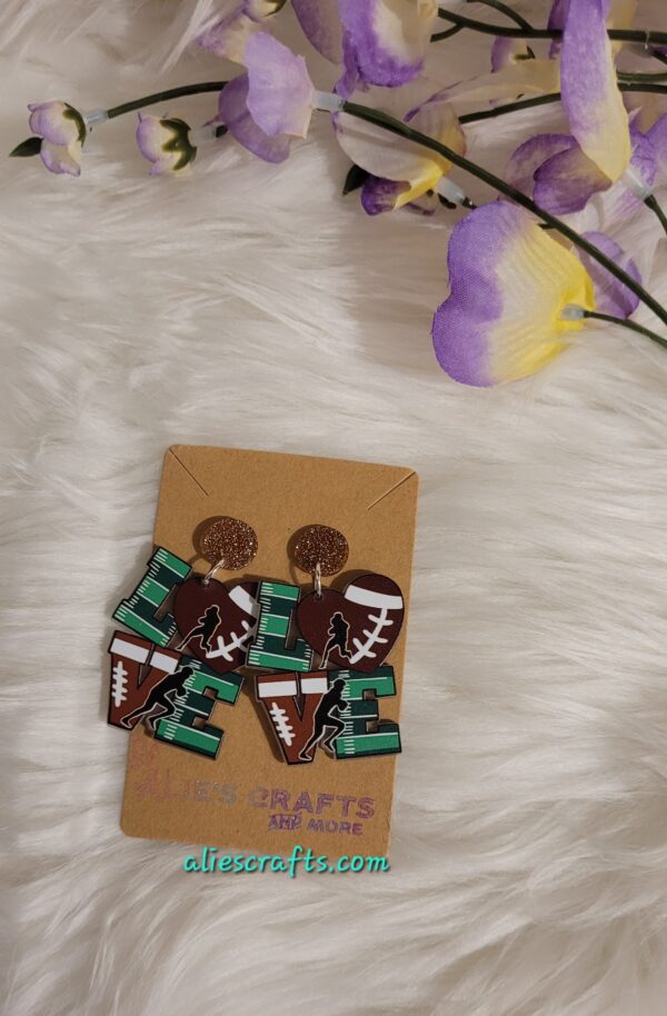Love football earrings