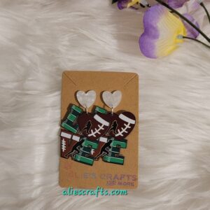 Love football earrings