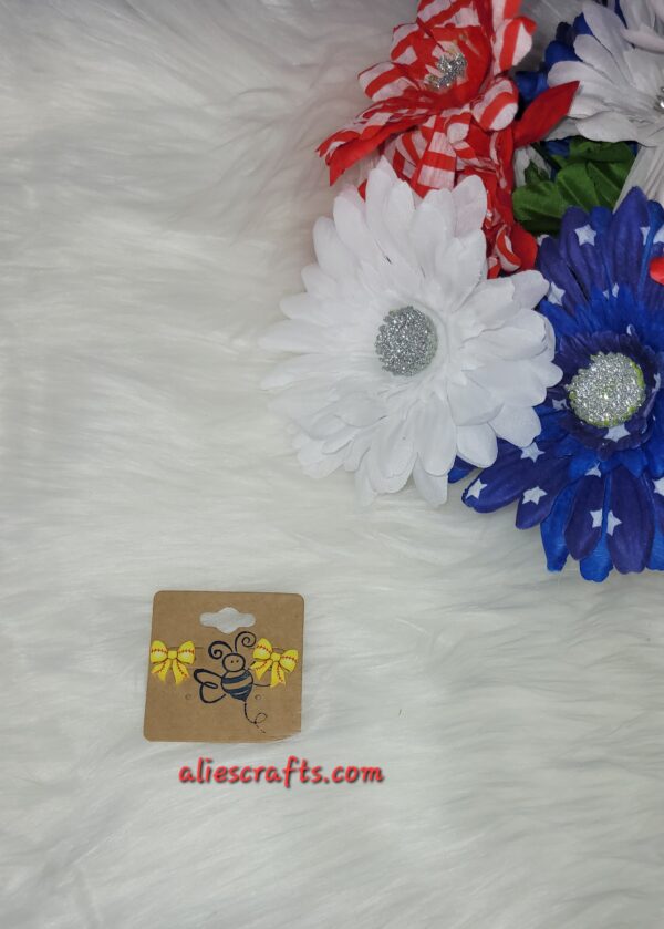 Softball bow earrings - Image 2