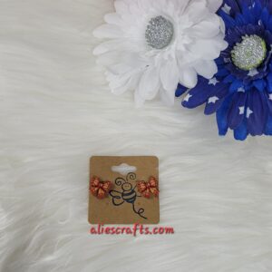 Basketball bow earrings