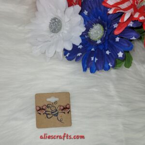 Football bow earrings