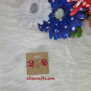 Basketball heart earrings