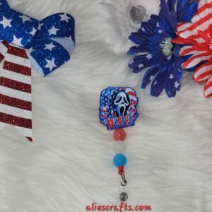 USA ghost face badge