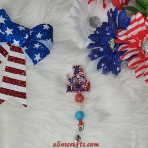 Patriotic gnome badge