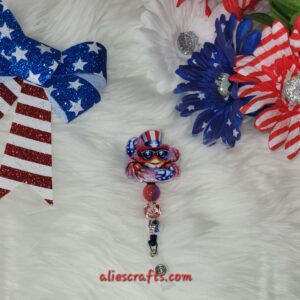 Patriotic crab badge