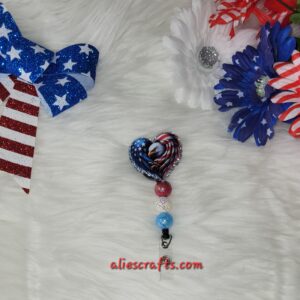 Eagle with flag badge