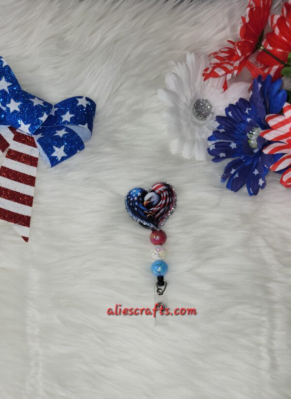 Eagle with flag badge