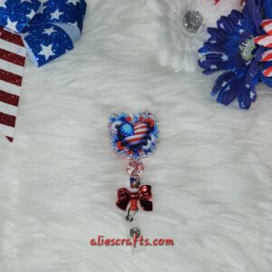 Heart flag badge