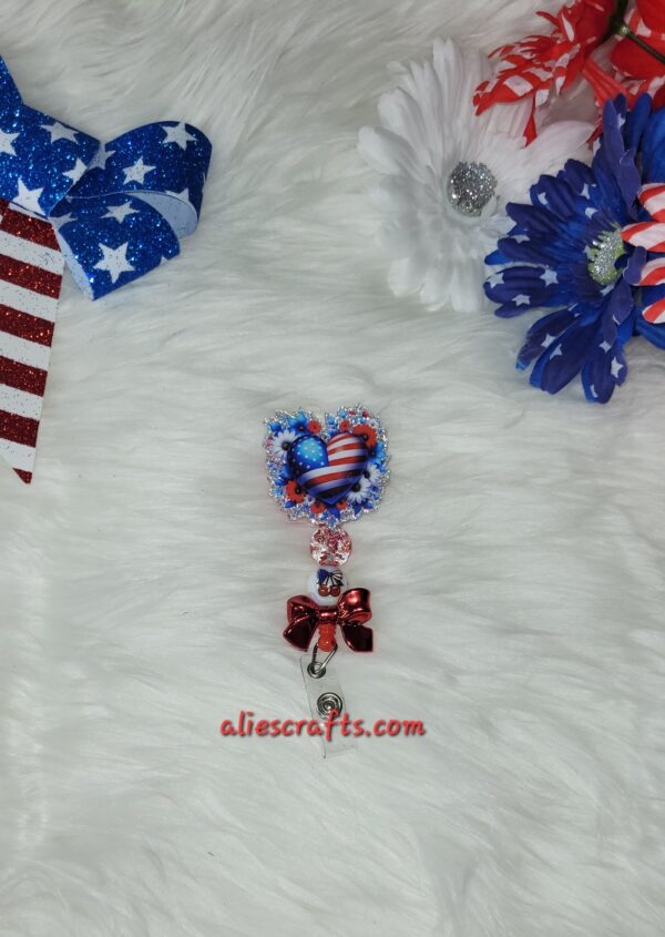 Heart flag badge
