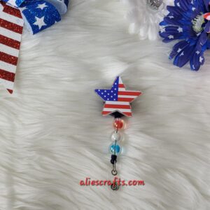 Star flag badge