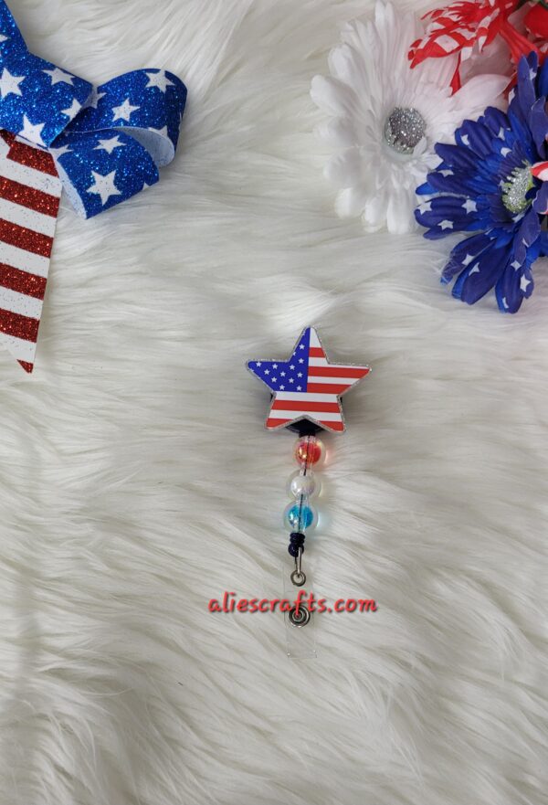 Star flag badge