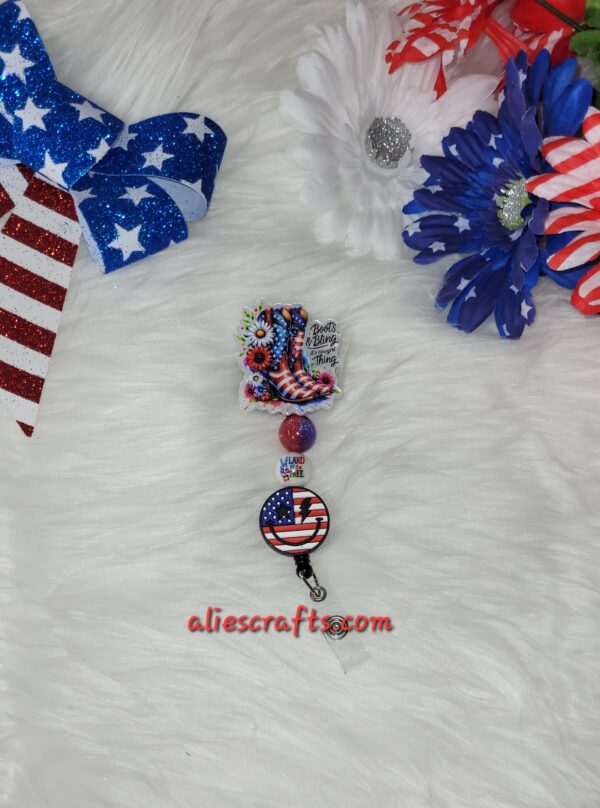 Boots and bling its a cowgirl thing badge
