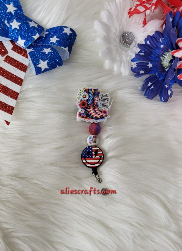 Boots and bling its a cowgirl thing badge - Image 3