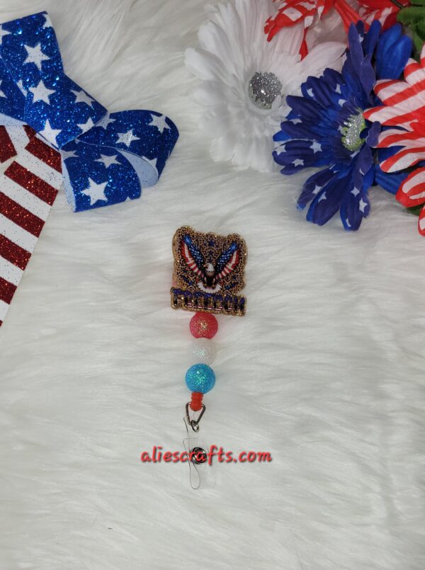 Freedom eagle flag badge