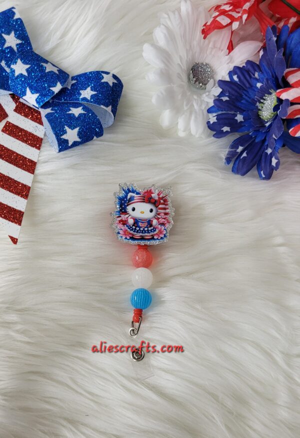 Hello kitty patriotic badge - Image 2