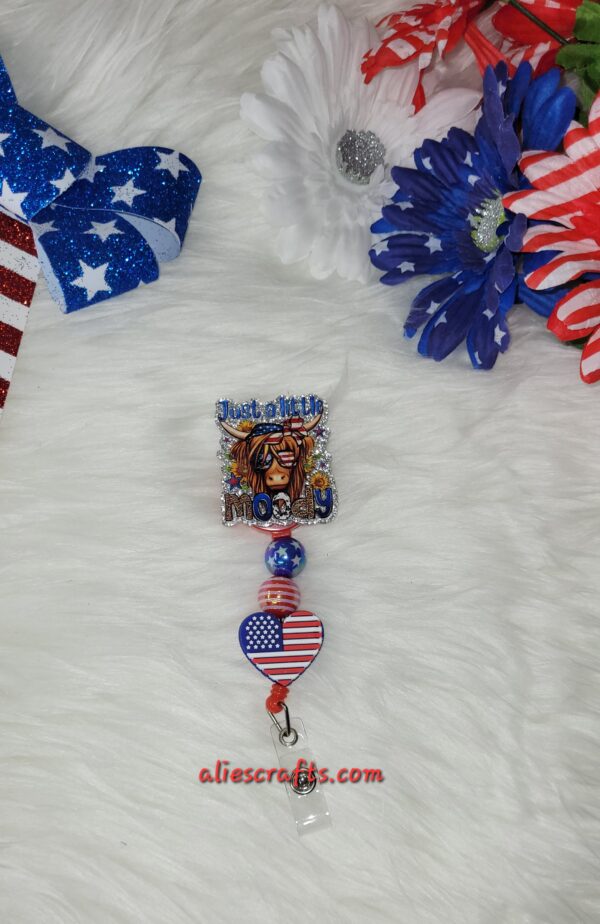 Just a little moody cow patriotic badge - Image 2