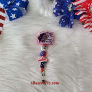 Land of the free because of the brave badge