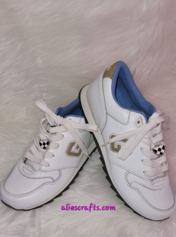 Checkered heart shoe Charms