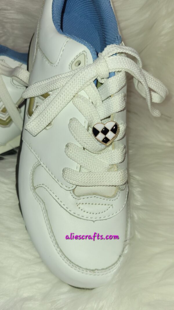 Checkered heart shoe Charms - Image 2