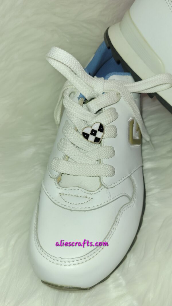 Checkered heart shoe Charms - Image 3