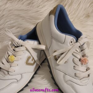 Luminous mixed color rose shoe charms