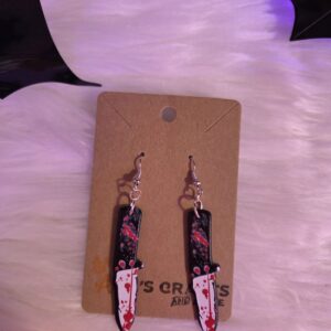 Knife Halloween earrings