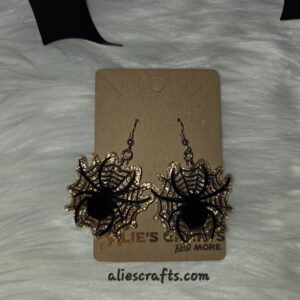 Spider web Halloween earrings