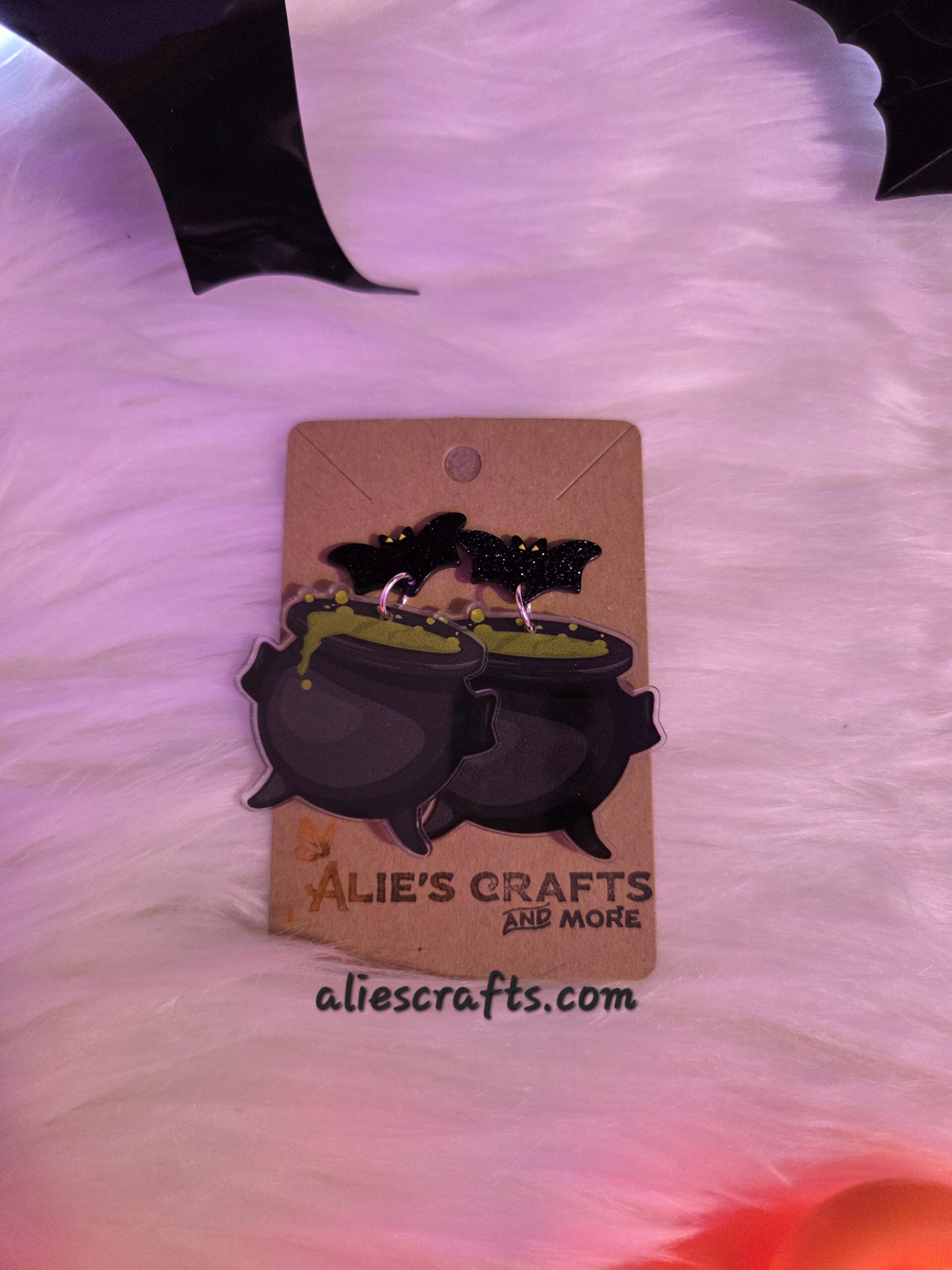 Witch cauldron earrings