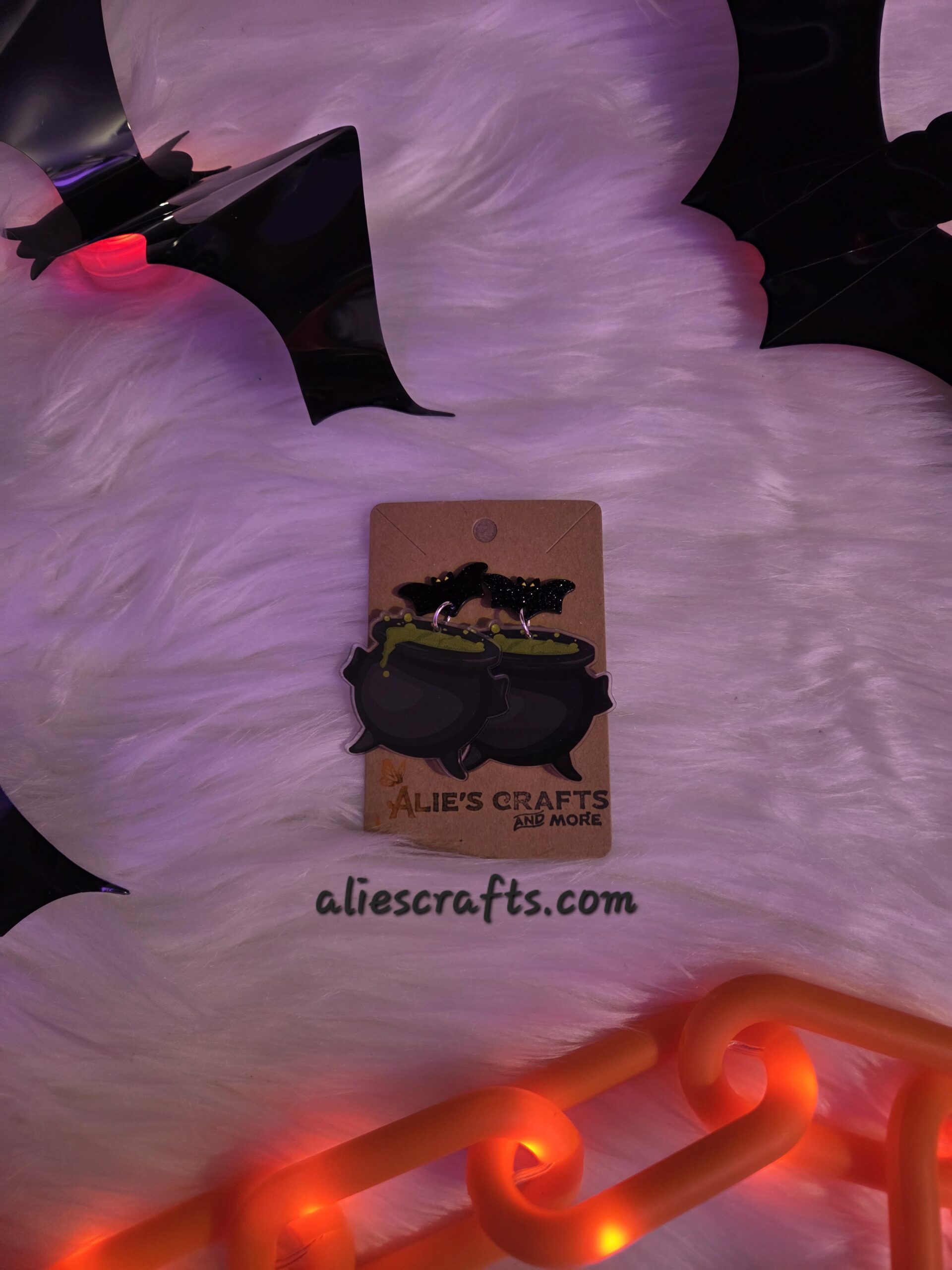 Witch cauldron earrings - Image 4