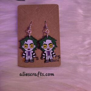 Beetlejuice earrings