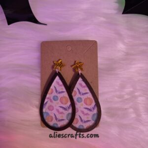 Bat and pumpkin earrings