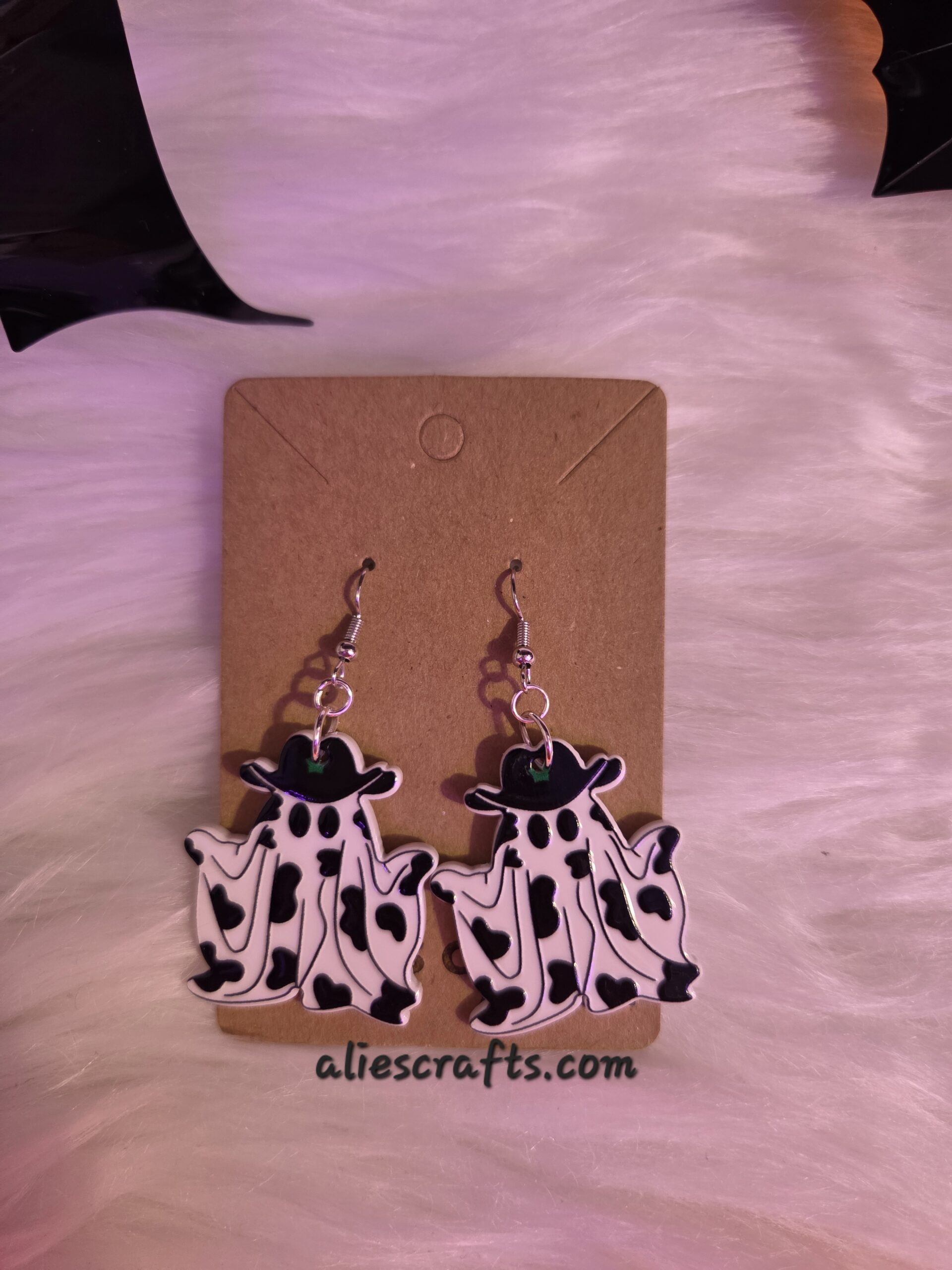 Cowboy ghost earrings