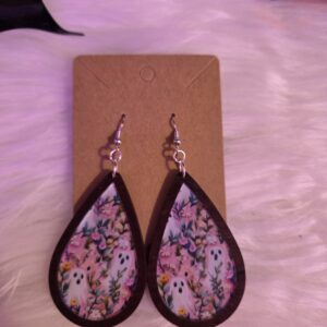 Flower ghost earrings