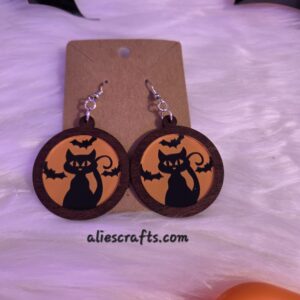 Cat Halloween earrings