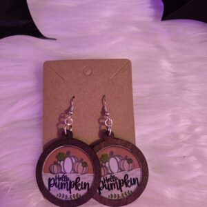 Hello pumpkin earrings