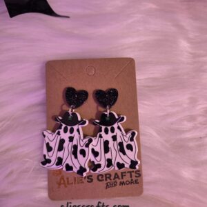 Cowboy ghost earrings