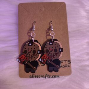 Jason Halloween earrings