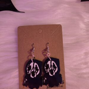 Ghostface Halloween earrings