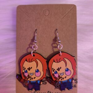 Chucky Halloween earrings