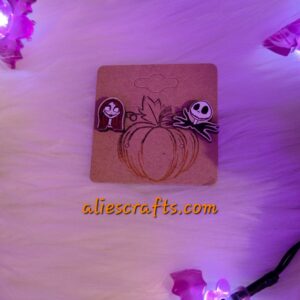 Jack and Sally wood earrings