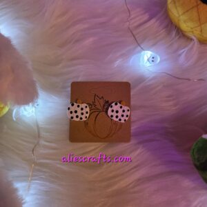 Polka dots pumpkin earrings
