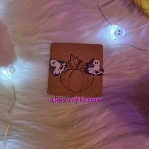Ghost with flowers earrings