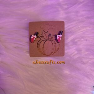 Knife wooden earrings